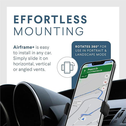 Kenu Airframe+, Air Vent Car Phone Holder Mount, Cell Phone Stand for Car, Expandable Grip & 360 Degree Pivot, Compatible with Latest iPhones, Samsungs, & Androids