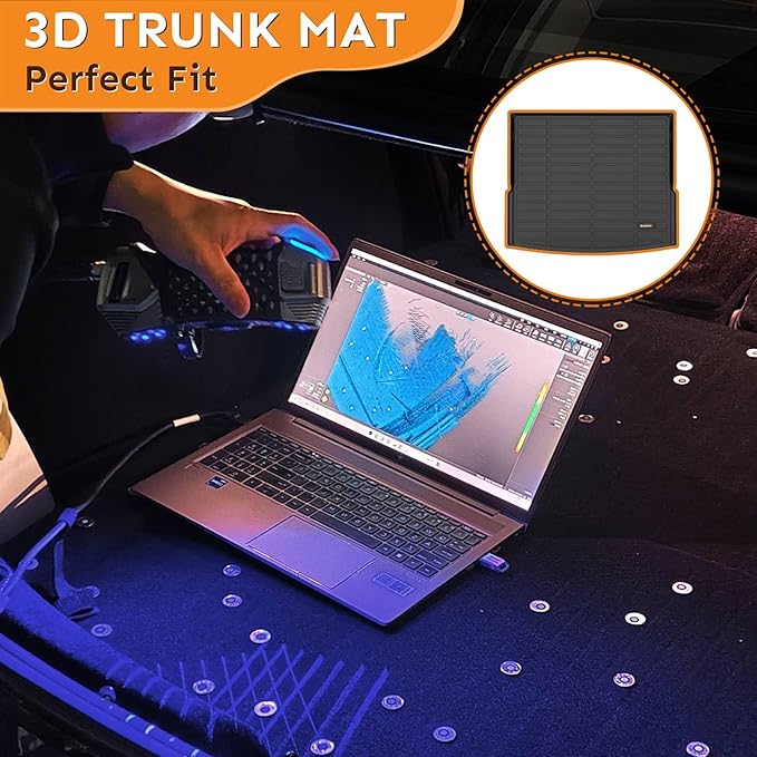 Binmotor-Floor Mats & Cargo Liner for Subaru Ascent 2019-2025, Both 7/8 Passenger, All Weather Car Mats Cargo Trunk Mat for Subaru Ascent Accessories Custom Fit