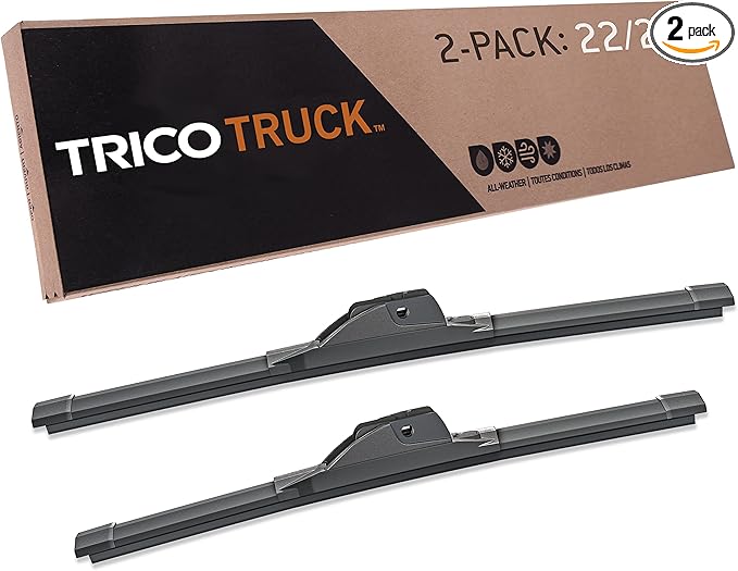 TRICO Solutions™ Truck 22 Inch & 20 Inch Pack of 2 High Performance Automotive Replacement Windshield Wiper Blade for Select Toyota, Jeep, Infiniti, Hyundai, Subaru, and BMW Models (58-2220)