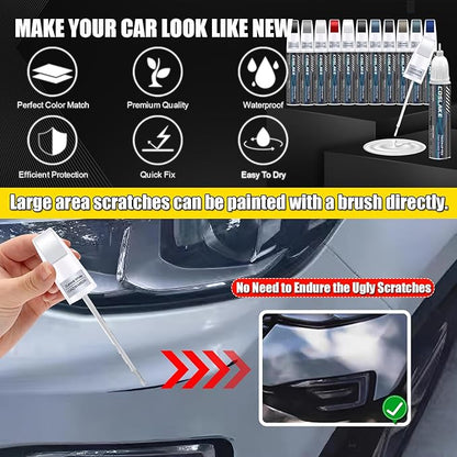 Car Touch Up Paint(Argent Silver Metallic(GXD/WA130H)) for Cadillac, Car Paint Scratch Repair Kit, Quick & Easy Solution to Repair, 2 in 1 Scratch Remover Pen with 2PCS Disposable Micro Applicators