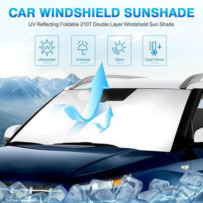 KUST Windshield Sun Shade for 2020-2024 2025 Hyundai Venue Accessories Custom Fit Sunshade Sun Visor Protector Foldable Blocks UV Rays Keep Your Car Cooler