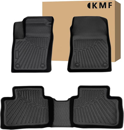 KMF Custom Fit Floor Mats for Nissan Kicks 2025 2026 S/SV/SR Accessories, Kicks Mat All Weather TPE Waterproof Car Floor Liners Front & Rear 2 Row, 3D Protection Anti-Slip Deep Grooves Car SUV Mats
