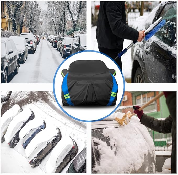 Avecrew SUV Car Cover Waterproof All Weather for Automobiles, Outdoor Heavy Duty Full Exterior SUV Covers (Length: 193"-208")