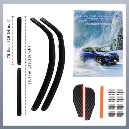 4PCS in Channel Rain Guards Fit for 2022 2023 2024 2025 Toyota Tundra Crew Max, Durable Side Wind Deflectors, Vent Window Visors Shades Shield