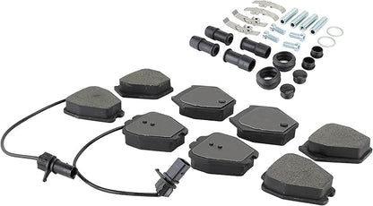 Premium Semi-Metallic Front Brake Pads (1001-0839M) Compatible with Audi Allroad Quattro 2001-2005, Audi S3 2000-2001, Audi S4 2000-2002, Volkswagen Passat 2002-2004