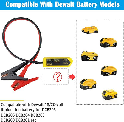 Battery Jumper Cables Compatible with De.Walt Battery Jumper Cables, Automotive Booster Cable for Car Jump Starting Using Tool 8AWG 2.02FT