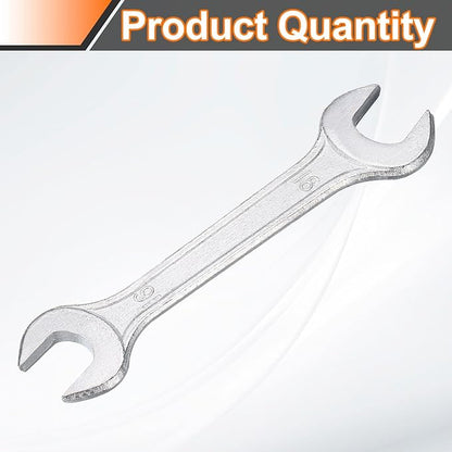 HARFINGTON Double Open End Wrench 16mm x 18mm Metric 15 Degree Offset Angle Small Flat Head Wrench Galvanizing Open Ended Spanner for Automotive Repair Furniture Assembly