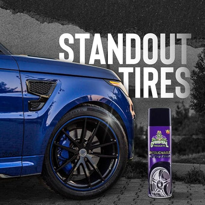 Untouchable Tire Shine Spray – Long-Lasting Wet Tire Finish for Deep Gloss & Protection – Waterproof Tire Shine, Easy Application, Premium Tire Cleaner Shine