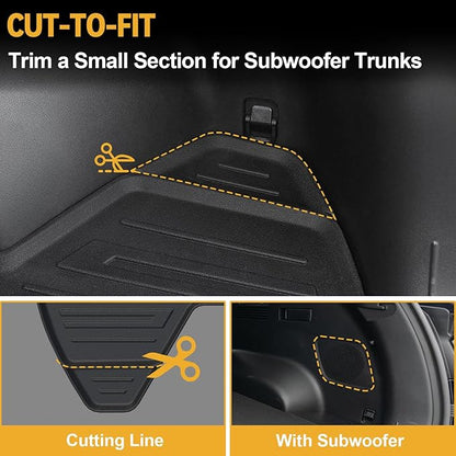 Floor Mats Set for 2022-2025 Hyundai Tucson Gas, Full Coverage All Weather Floor Mats Cargo Mat with Backrest Protectors & Door Sill Guards for Tucson Accessories(Not fit Hybrid)