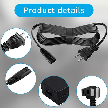 Car Refrigerator Power Adapter.AC/DC AC Power Cord Suitable for 12V Car Refrigerators, 12V Refrigerators, and Portable Car Refrigerators.