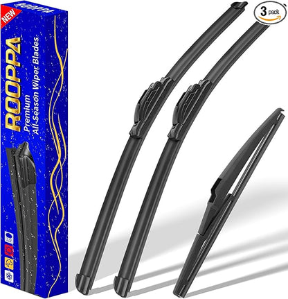 3 wipers Replacement for 2014-2021 Jeep Grand Cherokee, Windshield Wiper Blades Original Equipment Replacement - 22"/21"/11" (Set of 3) U/J HOOK
