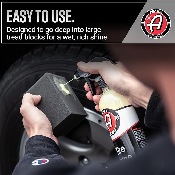 Adam's Polishes Tire Shine 5 Gal - Spray Tire Dressing W/ SiO2 For Non Greasy Car Detailing | Use W/Tire Applicator After Tire & Wheel Cleaner | Tire Ceramic Coating Car Wax Like Tire Protection