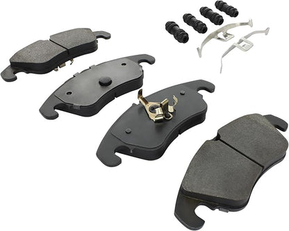 Premium Semi-Metallic Front Brake Pads (1001-1322M) Compatible with Audi A4 2016-2009, A4 Quattro 2016-2009, A5 2016-2008, A5 Quattro 2017-2008, allroad 2016-2013, S4 2016-2010 & More
