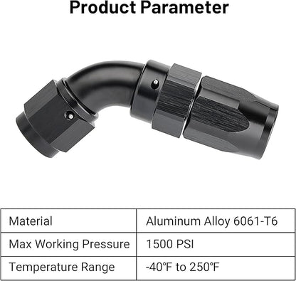 EVIL ENERGY 4AN 60 Degree One Piece Full Flow Hose End Fitting Swivel For CPE Braided Hose