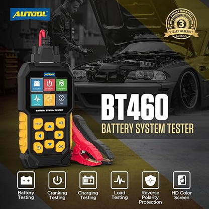 Car Battery Tester 24V 12V Load Tester,Digital Auto Battery Analyzer,30-2000 CCA Automotive Alternator Charging Cranking System Scanner for Motorcycle Car Truck Boat RV Marine ATV SUV Boat Yacht