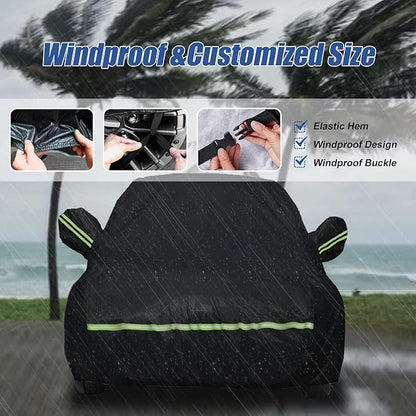 Waterproof Car Covers for 2002-2021 Mini Cooper/Cooper S 2-Door(Black) 210T Custom 6 Layers Heavy Duty Waterproof All Weather Protection Outdoor