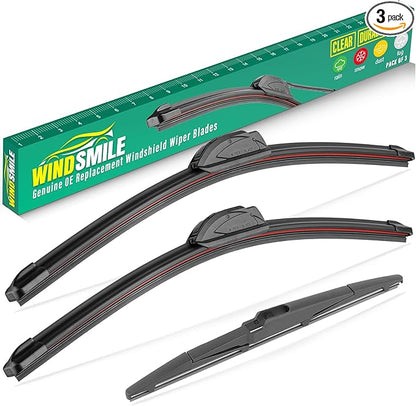 26" 16" 11" Windshield Wiper Blades Replacement for Kia Sportage 2017 2018 2019 2020 2021 2022 Premium All Weather Front Rear Wipers Set - OEM Quality (Pack of 3)