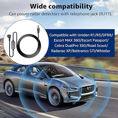 USB-C to RJ11 Plug Cable,Radar Detector Cable for Uniden R1 R3 R7 Escort MAX360 MAX 360c IX IXc Beltronics Cobra Passport 9500i Radenso XP etc(6.56FT)