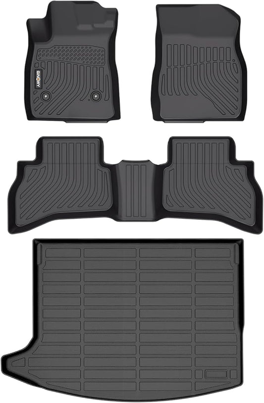 GINOWY-Floor Mats & Cargo Liner for Buick Encore GX AWD 2020-2024 2025 TPE All Weather Encore GX Car Floor Mats Non-Slip Trunk Mat Floor Liners Accessories Black
