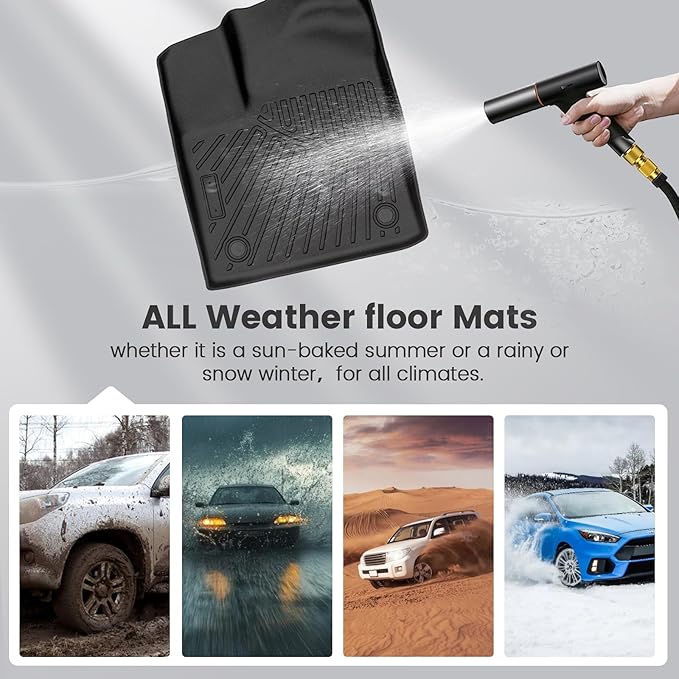 KMF Custom Fit Floor Mats for Lexus RX 2025 2024 2023 Accessories RX350 RX350h RX500h (NOT RX450h+ PHEV), All Weather TPE Waterproof Car Floor Liners,Front Rear 2 Row, Anti-Slip Deep Grooves Car Mats