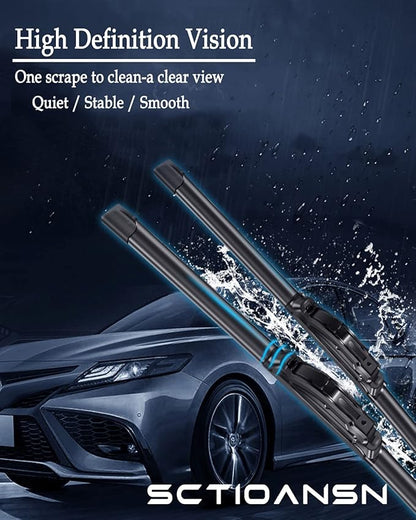 3 Wipers Set for Jeep Grand Cherokee 2014-2021, Windshield Wiper Blades Original Equipment Replacement Front and Rear- 22"/21"/11A" (Pack of 3) J- HOOK