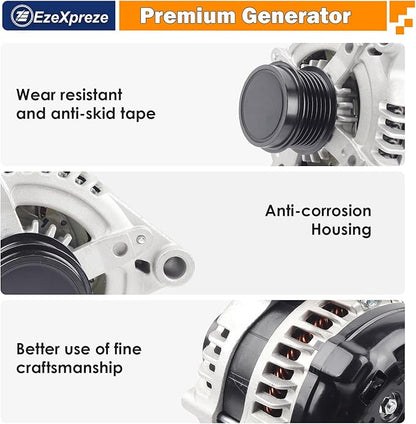 Ezexpreze Alternator Compatible with Chrysler 200 11-14, Town & Country alternator 11-16 & Dodge Avenger 11-14, Grand Caravan 11-20, Journey 11-19 & Ram C/V & VW Routan, V6 3.6L,11570N, 11570