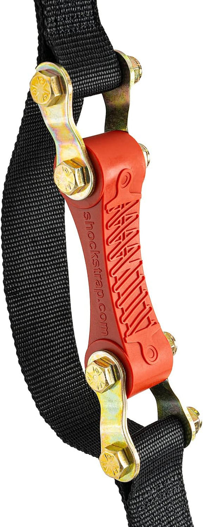 Ratchet Strap, 7’ x 1.5" Shock Absorbing Heavy Duty Tie downs for Cargo, 1,000 LB WLL / 3,000 LB Break Strength, 4-Pack