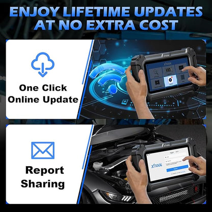 XTOOL D5 Car Code Reader and Reset Tool, Engine ABS SRS Transmission Car Diagnostic Tool with EPB Service, ABS Bleed, Throttle Relearn, Clear Check Engine Light Code Reader with 9 Resets, Free Update