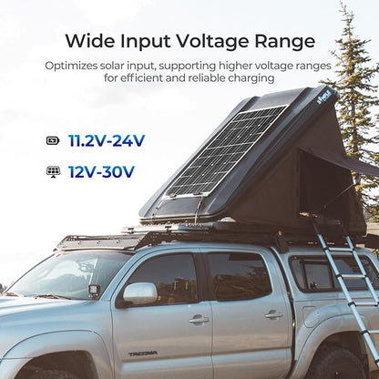 Renogy 12V 40A DC to DC Charger with MPPT & Solar Input - 670W Dual Charging Car Battery Chargers for RV Marine Camping Compatible with LiFePO4, Gel, Flooded, and Sealed Lead Acid Batteries