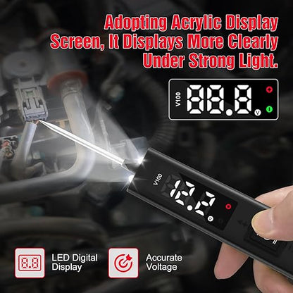 Power Circuit Probe Tester,OBDMONSTER V100 Circuit Tester, 0-80V DC Test Light Automotive Short Circuit Finder, Auto Electrical Circuit Tester, Car Fuse Tester, Automotive Tool
