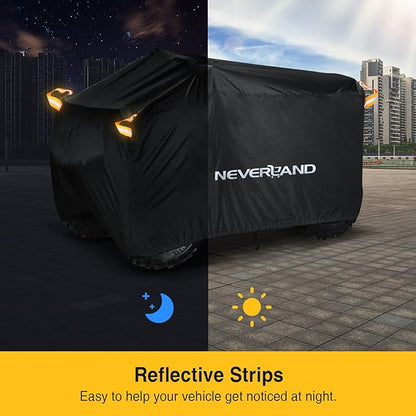 NEVERLAND ATV Cover Waterproof Heavy Duty 4 Wheeler Cover Quad Cover All Season Weather Proof Outdoor UV Protection for Polaris Yamaha Suzuki Honda (Black Large)