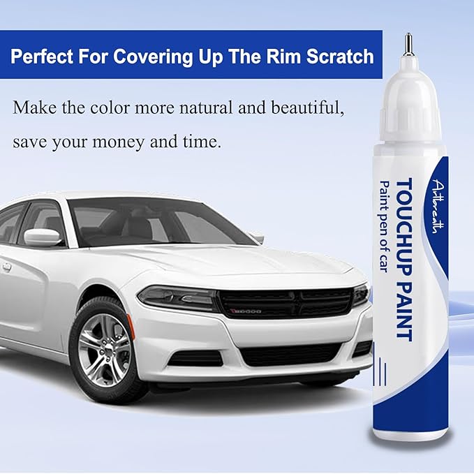Bright White(PW7/GW7) Touch Up Paint for Dodge-Exact Match–Chips and Nicks Car Paint Scratch Repair Kit Automotive Paint Pen for Challenger/Durango/Grand Caravan/Charger/RAM