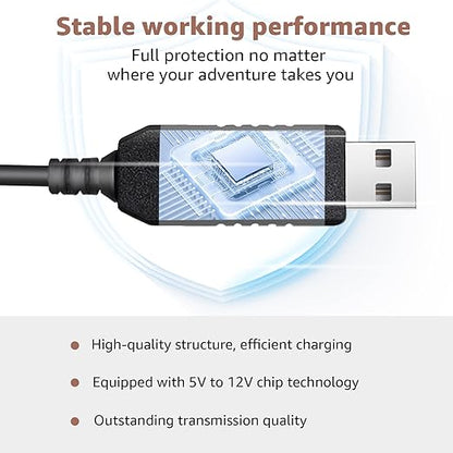USB to DC3.5 Radar Detector Power Cable,USB C 5V-12V Power Cord Compatible with Cobra RAD 480i,350,380,Uniden DFR1,DFR3,DFR5,Whistler & Radenso Radar Detectors