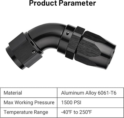 EVIL ENERGY 10AN 60 Degree One Piece Full Flow Hose End Fitting Swivel For CPE Braided Hose