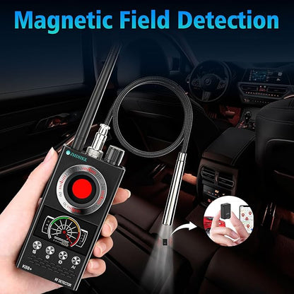JMDHKK Hidden Camera Detector & Bug Detector – Magnetic Tracker & Wireless Signal Finder for Home, Office, Hotel, Car – Advanced Privacy Protection for Travel & Security(Black)