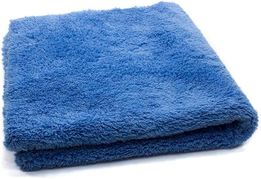 Autofiber Korean Plush Premium Edgeless Microfiber Detailing Towels - Pack of 10, Blue (16 inch x 16 inch)