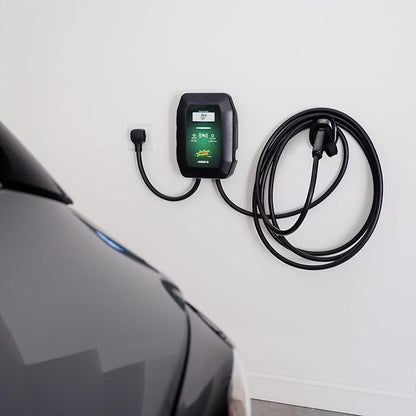 Battery Tender eCharge 40 AMP EV Charger - Level 2 Mounted Indoor Outdoor Fast Electric Vehicle Charging Station with Flexible 25ft Cable NEMA 14-50 - 022-3018-DL-WH