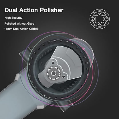 WORKPRO Buffer Polisher, 6-inch 1080W Dual Action Random Orbital Polish Kit for Car Detailing, 6 Variable Speed DA Polisher with Backing/Woolen/Foam Pads, Towel for Waxing, Buffing, Polishing