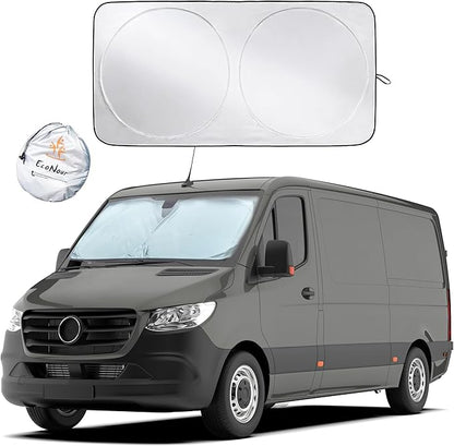 EcoNour Foldable Sunshade for Car Windshield | Dashboard Shield for Your Vehicle | Auto Window Shades for UV Rays and Sun Screen Protection | XXXX-Large (75 inches x 37 inches)