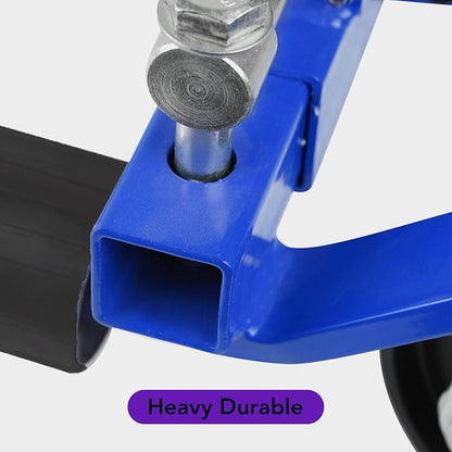 4 Pcs Car Wheel Dolly, 1500LBS Capacity Trailer Dolly with Hydraulic Tire Jack for Vehicle Positioning for Truck RV Trailer, Blue