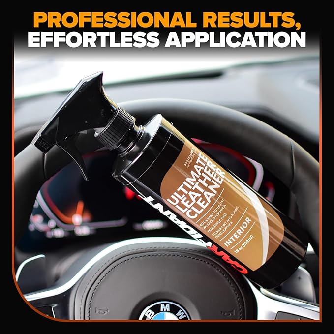 Carfidant Ultimate Leather Cleaner & Stain Remover for Cars - Cleans and Restores Seats, Coach, Purses, Handbags, Furniture, Shoe, Boot, Sofa and Interior