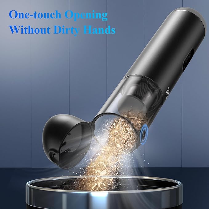 Car Vacuum Portable Cordless - 20000PA High Power Handheld Vacuum with LED Display, 2.5H Fast Charging Up to 45 Mins of Runtime, Hand Vac Cordless Rechargeable for Car Home Corner Cabinet