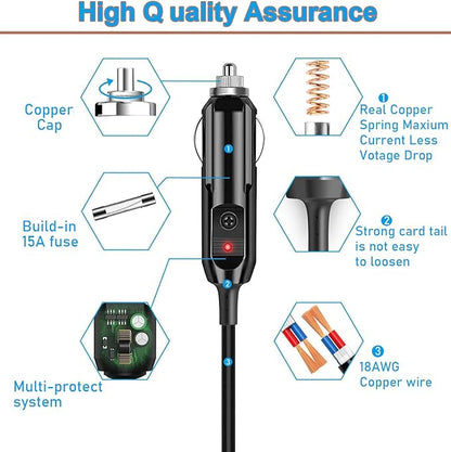 Car Charger Power Adapter Compatible with BLUETTI Car Charging Cable EB3A / EB70 / EB70S Portable Power Adapter 2M/6.5FT Charging Cord with DC 8MM Input Port