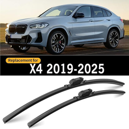 2 Pcs Front Windshield Wiper Blades, Replacement for BMW X4 2019 2020 2021 2022 2023 2024 2025 Car Window Wiper Blades
