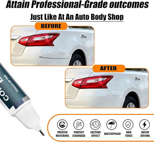 Q10 White Touch Up Paint for Nissan, Car Paint Pen Scratch Repair Two-In-One Touch Up Paint, Premium Car Scratch Remover for Deep Scratches