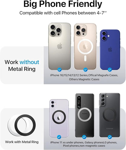 andobil Magnetic Phone Holder for Car Vent Suitable for iPhone 16/15/14 Grey