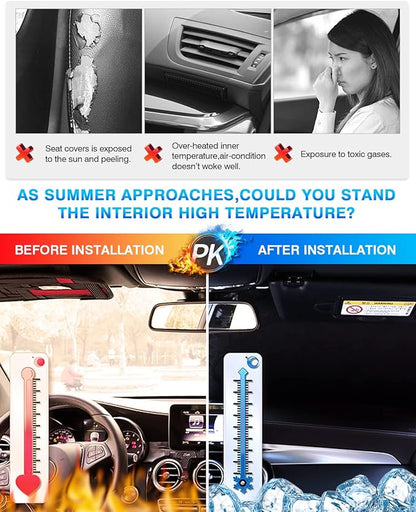 KUST Windshield Sun Shade for Nissan Titan 2020-2023 2024 Window Shade Sun Visor Cover Foldable Blocks UV Rays Keep Your Car Cooler