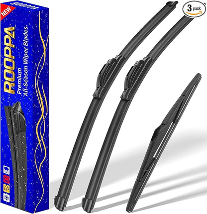 3 wipers Replacement for 2010-2015 Hyundai Tucson, Windshield Wiper Blades Original Equipment Replacement - 26"/16"/12" (Set of 3) U/J HOOK