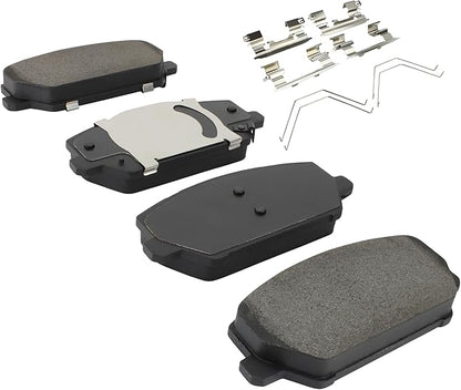 Premium Semi-Metallic Front Brake Pads (1001-2211M) Compatible with Hyundai Elantra 2022-2024, Hyundai Elantra N 2022-2024, Hyundai Kona N 2022-2023, Hyundai Veloster N 2019-2022