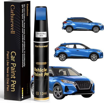Electric Blue(B51) Touch Up Paint Compatible with Nissan, Exact Match Car Paint Pen Automotive Scratch Repair Remover Kit Quick & Easy Solution for Vehile Chips and Nicks